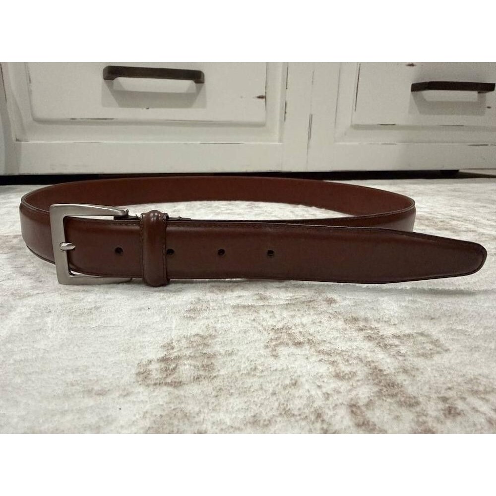 Vintage Coach British Tan Polished Cowhide Belt Sz 36